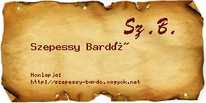 Szepessy Bardó névjegykártya